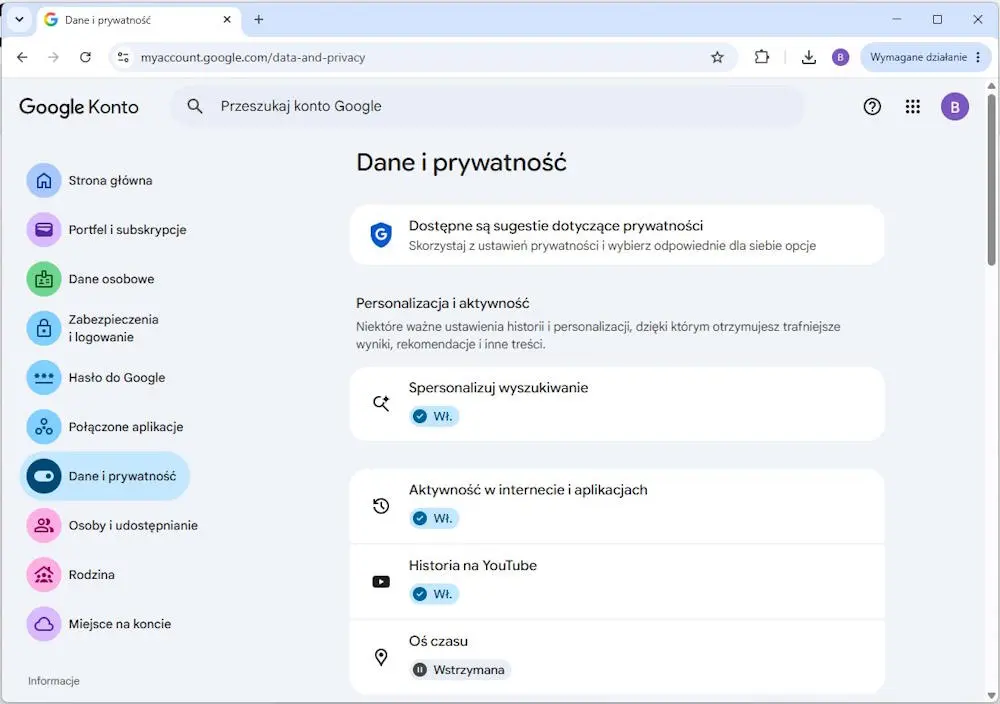 Google wie o Tobie za dużo? Zmień te ustawienia prywatności żeby ograniczyć śledzenie