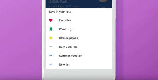 Mapy Google umożliwią tworzenie własnych list ulubionych miejsc