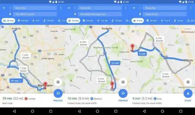 Mapy Google pokażą wolne miejsca parkingowe?