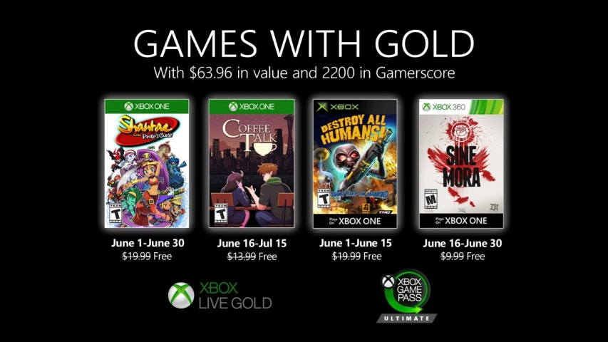 Czerwiec w Xbox Games with Gold. Pierwsze gry już dostępne