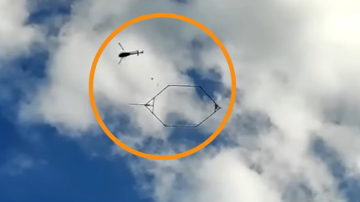 Helikopter z czymś dziwnym lata nad Polską. Co to jest?