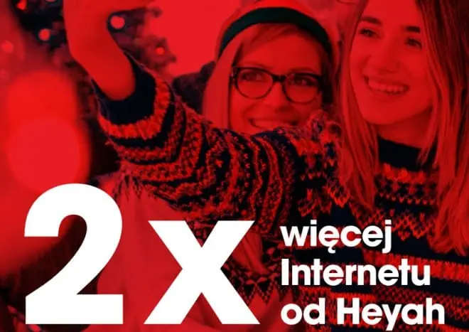 Heyah podwaja pakiet internetu na święta i rozdaje Tidala za 0 zł