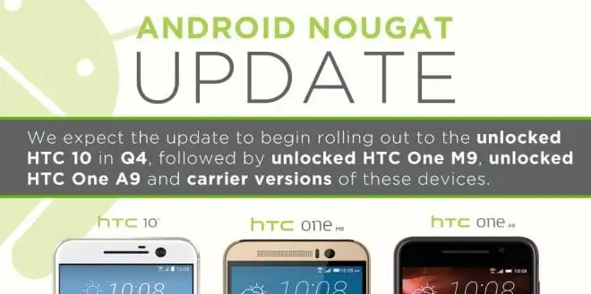 Wiemy, kiedy smartfony HTC otrzymają Androida 7.0 Nougat