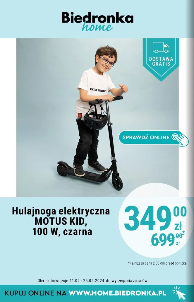 Hulajnoga elektryczna w Biedronce