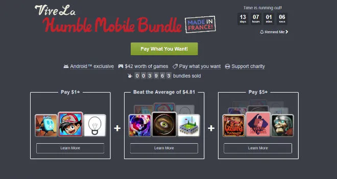 Viva La Humble Bundle to ciekawa promocja na francuskie gry mobilne