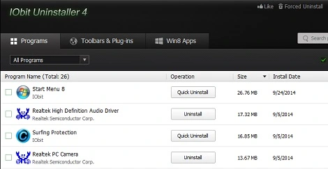 IObit Uninstaller usunie niepotrzebne aplikacje metro!