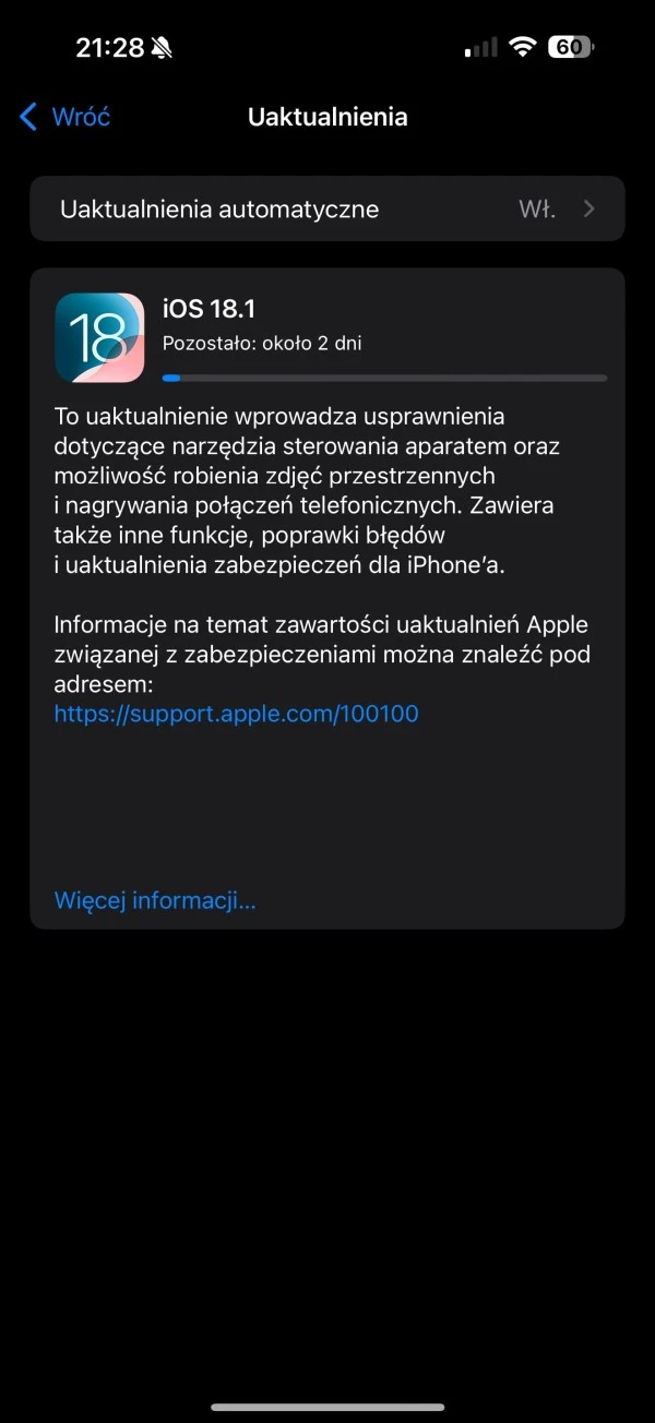 ios 18.1 aktualizacja pobierz