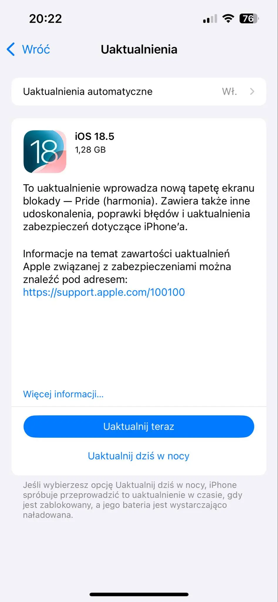 IOS 18.5 już jest. Nowa tapeta LGBTQ+ to nie jedyna nowość