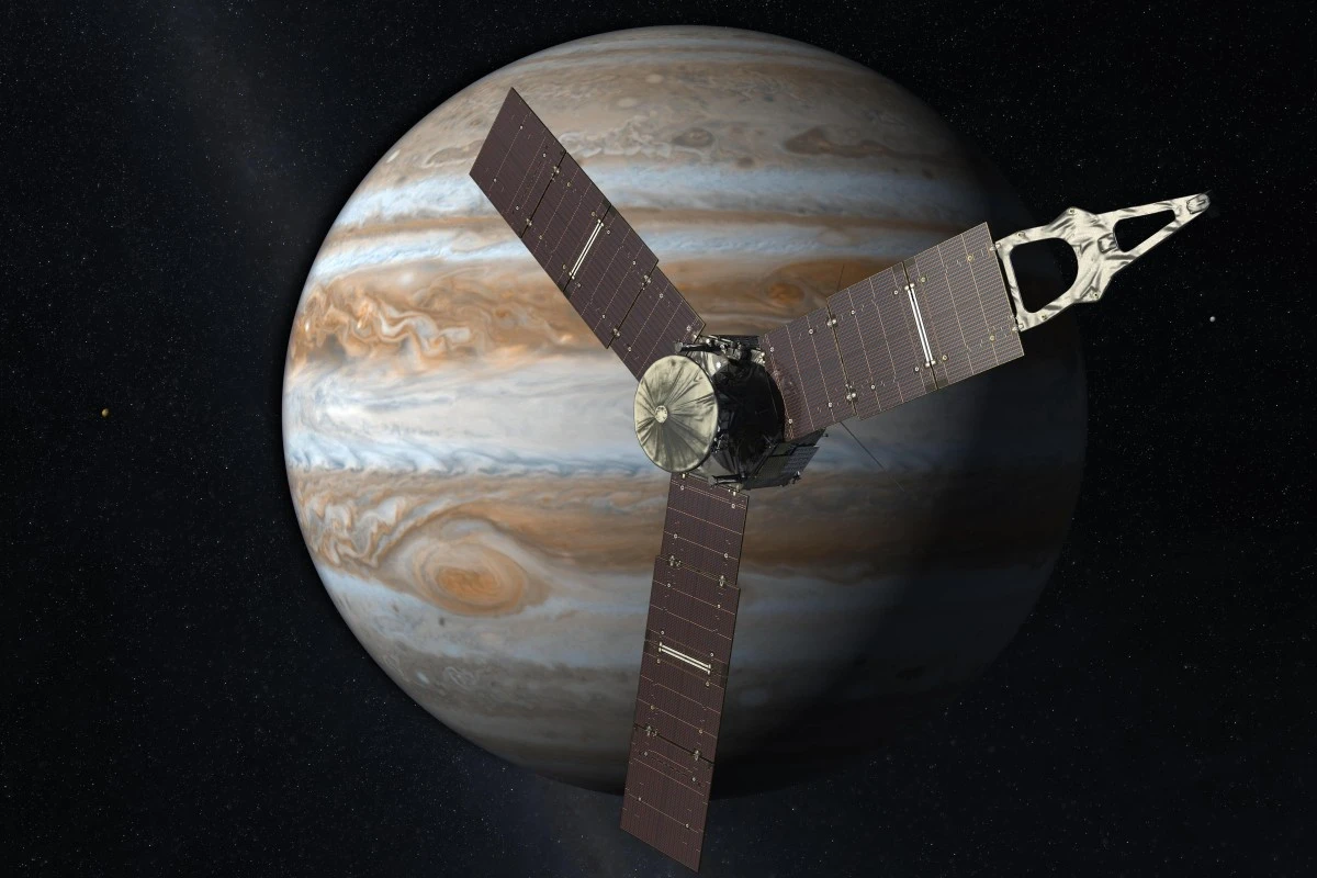 Sonda Juno uchwyciła ogromny cień rzucony na Jowisza