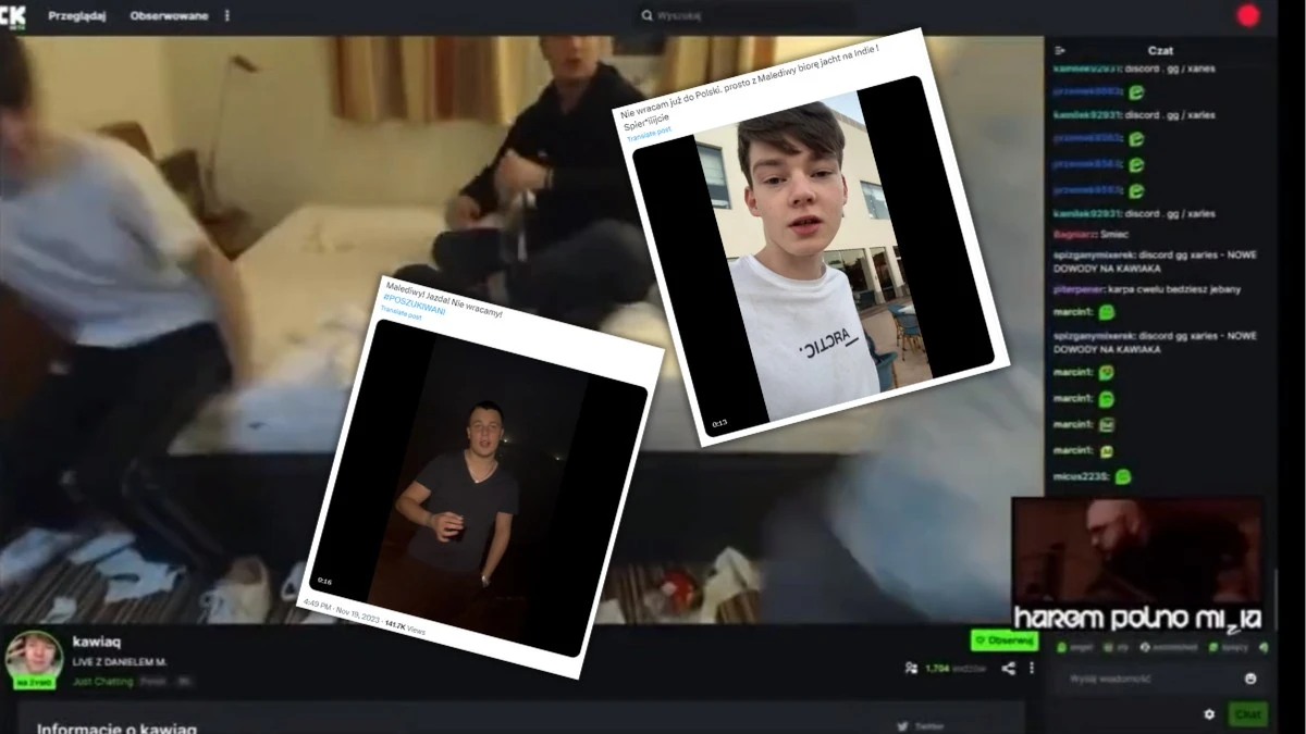 Upili i rozebrali 14-latkę na streamie. Kawiaq uciekł z kraju