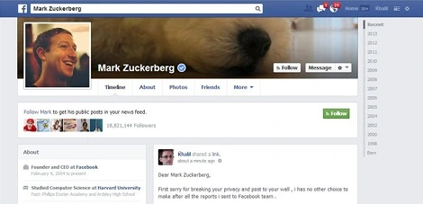 Włamał się na konto Zuckerberga, aby udowodnić swoją rację