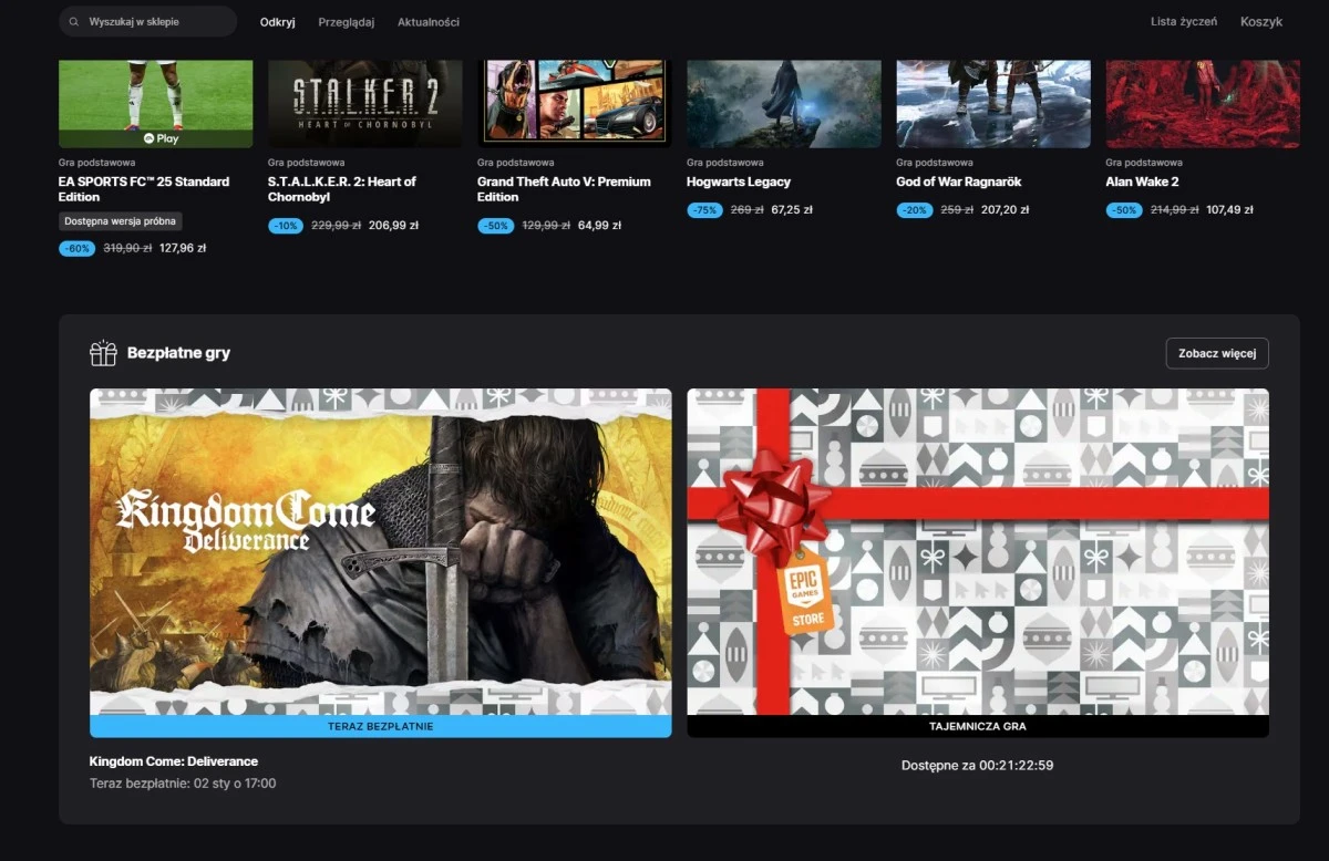 Kingdom Come Deliverance za darmo na Epic Games Store