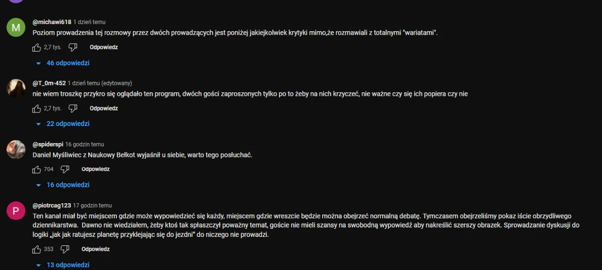 komentarze kanał zero ostatnie pokolenie