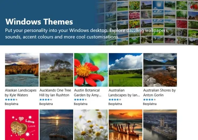 Jak pobrać i zmienić motyw systemu w Windows 10?