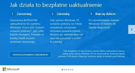 Microsoft wyświetla komunikat o możliwości aktualizacji do Windows 10
