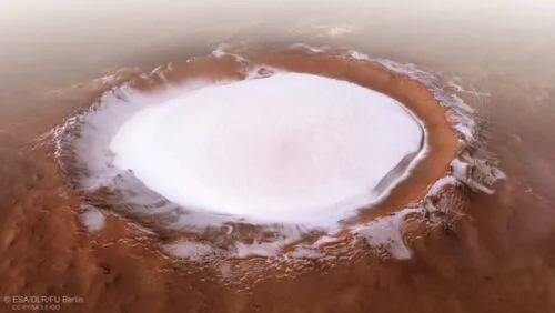 ESA pokazuje lód na Marsie – ogromne ilości lodu