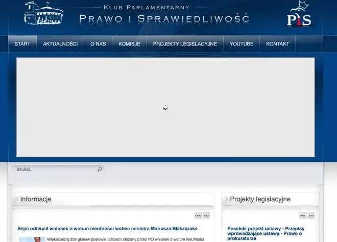PiS zapomniało przedłużyć domenę. Została przejęta przez Klub Przyjaciół Pieczywa i Sera
