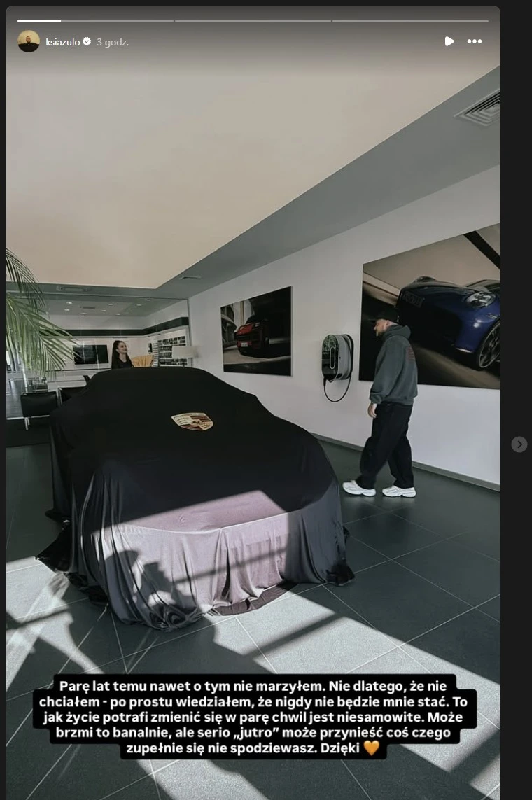 Książulo kupił nowe auto warte ok. 1,5 mln zł. Najmocniejsze takie w historii
