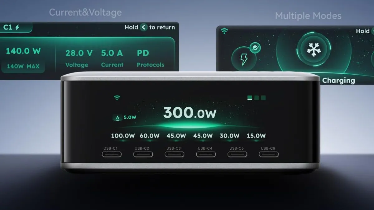 Ta stacja ładująca to prawdziwy potwór. Ugreen zaskakuje mocą 300W
