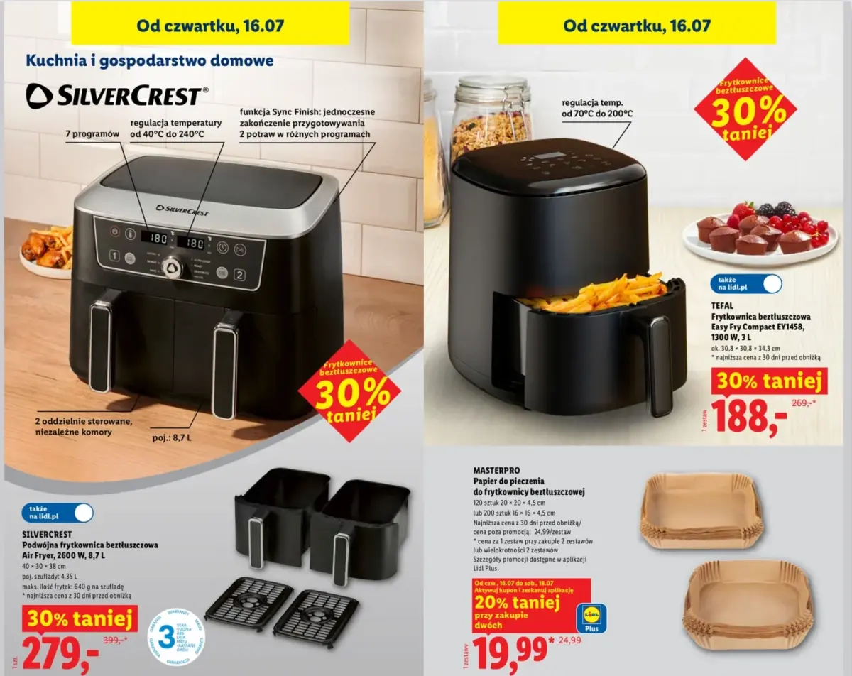 Airfryery Silvercrest także będą dostępne w promocyjnych cenach