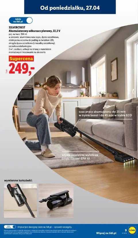 Tani odkurzacz pionowy w Lidlu. Kosztuje 1/4 tego co model znanej marki