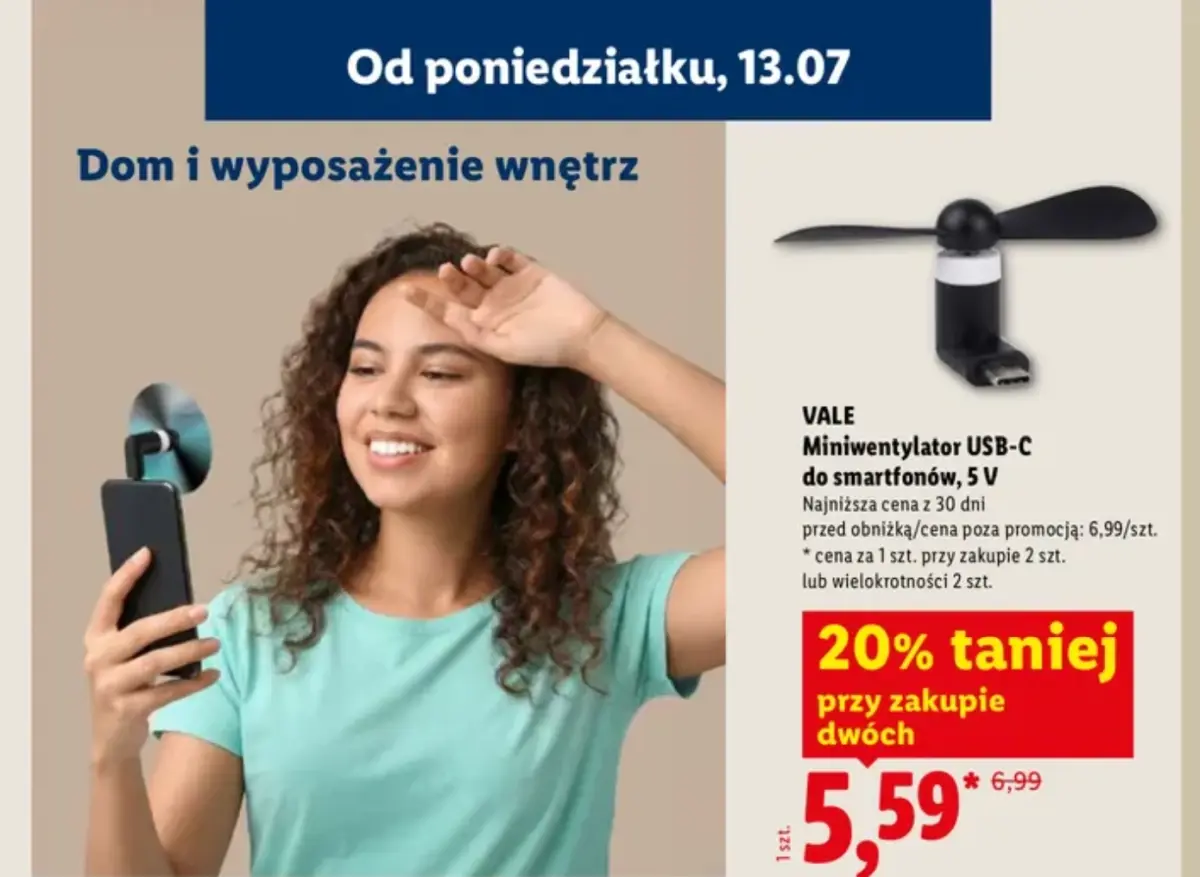 Wentylator USB-C