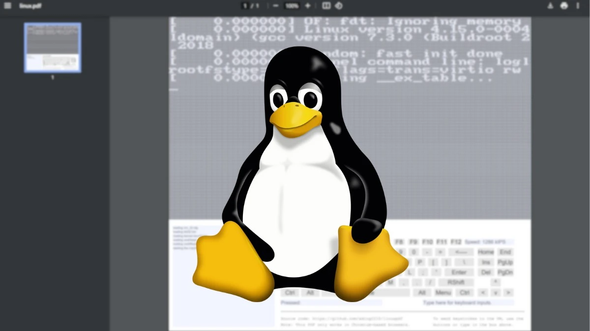 Linux w pliku PDF? Uczeń stworzył działający emulator systemu