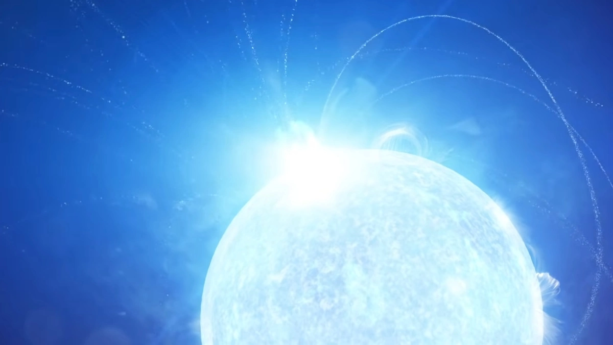 Wybuch niczym erupcja wulkanu mógł spowolnić tą gwiazdę