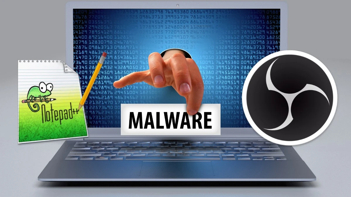 Reklamy Notepad++ i OBS Studio w Google prowadzą do malware