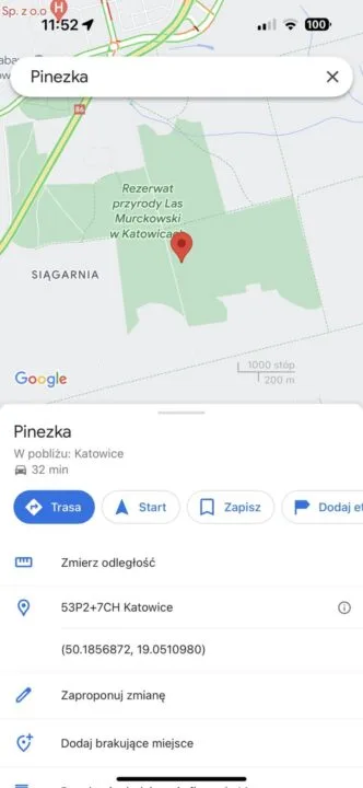 Jak wysłać pinezkę w Mapach Google?
