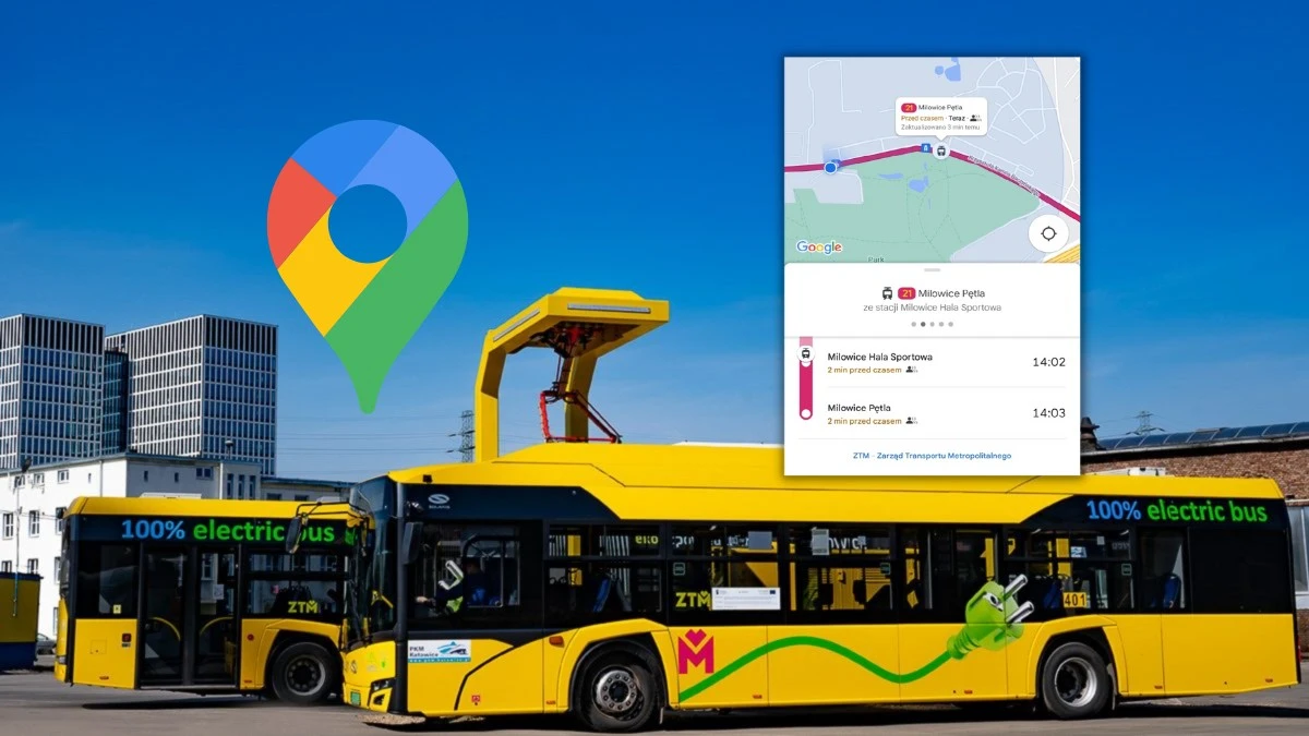 Pasażerowie mogą od teraz śledzić autobusy i tramwaje w Mapach Google