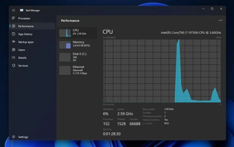 Windows 11 z nowymi skrótami klawiszowymi dla menedżera zadań