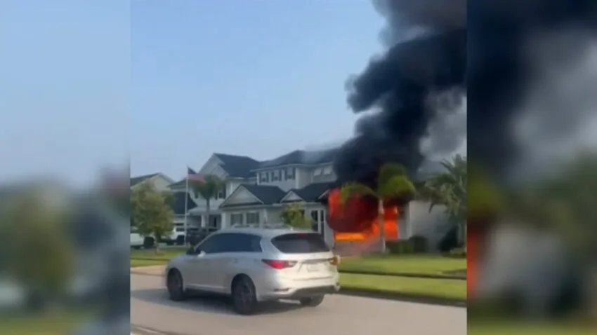 Zastępczy elektryczny Mercedes EQE 350+ spalił jej garaż. Straty na milion dolarów