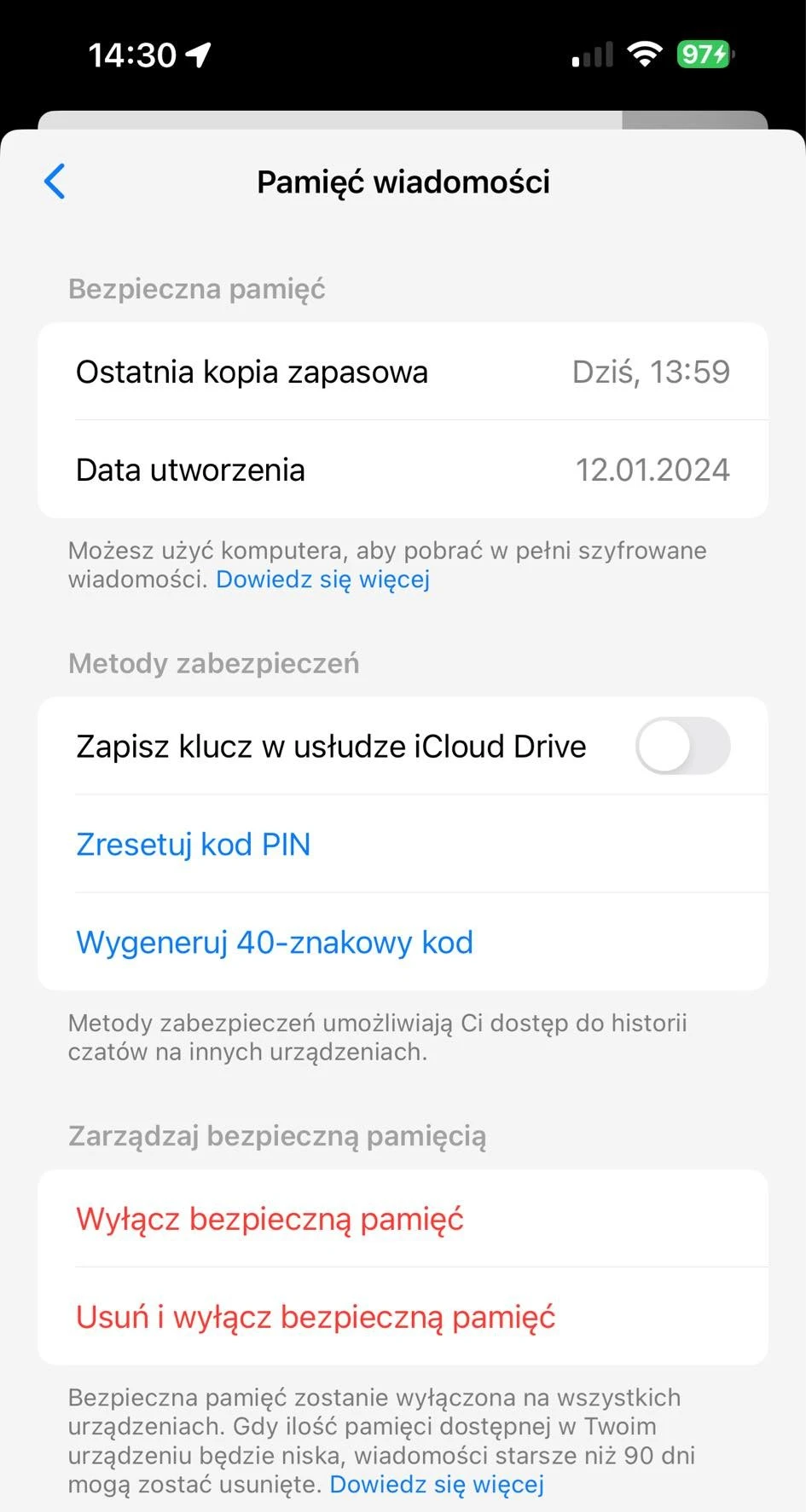 messenger usunie wiadomości starsze niż 90 dni