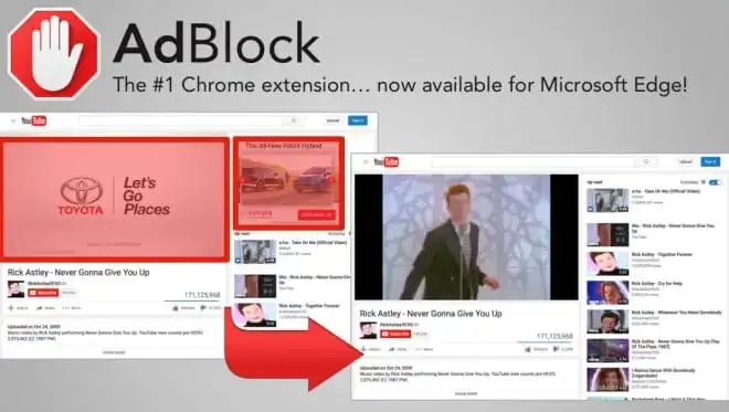 Microsoft Edge otrzymał wtyczki blokujące reklamy