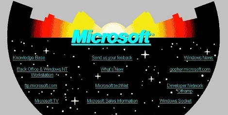 Tak wyglądała pierwsza strona internetowa Microsoftu