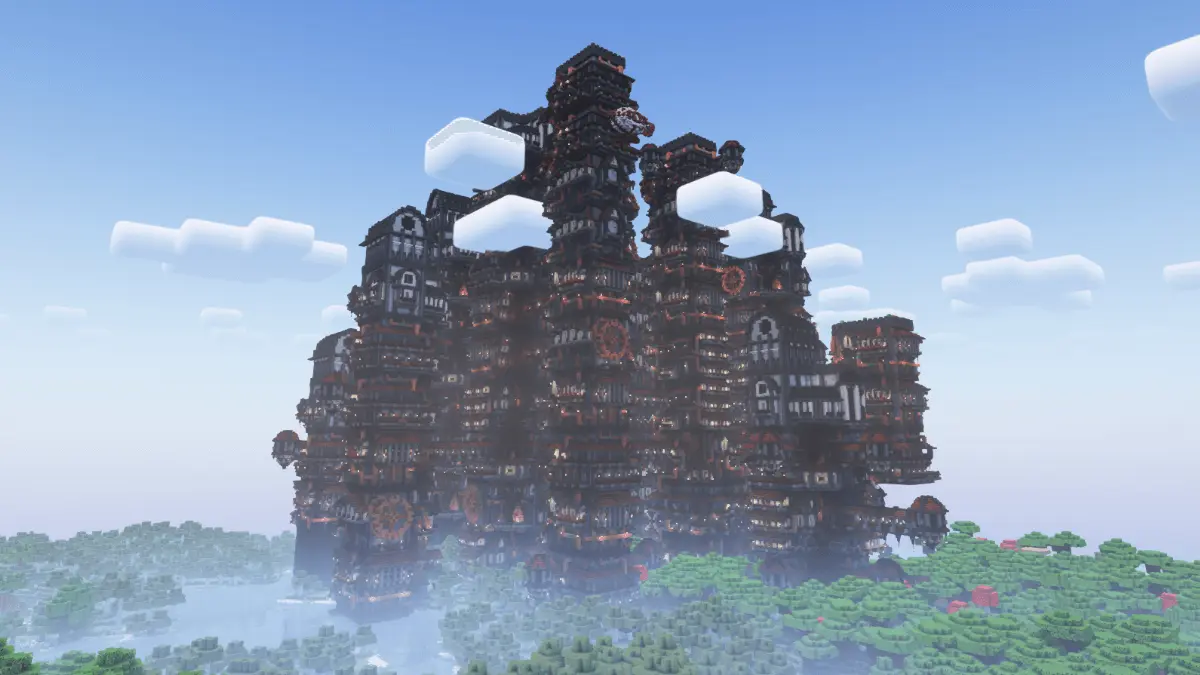 Minecraft zamieniony w steampunkowe miasto. Projekt powali Was na kolana