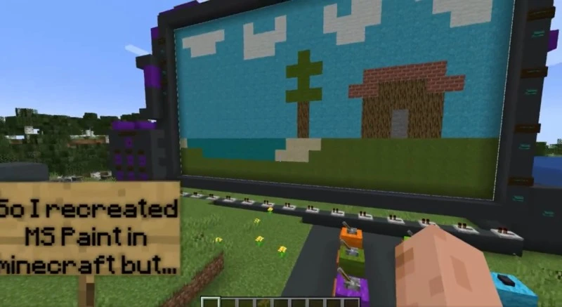 W Minecraft stworzono działającego MS Painta