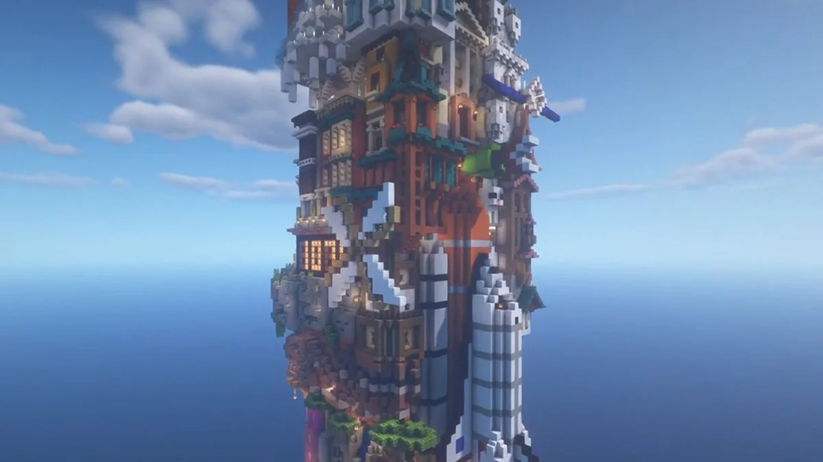Gracz zbudował w Minecrafcie ogromną wieżę. Projekt zapiera dech w piersiach