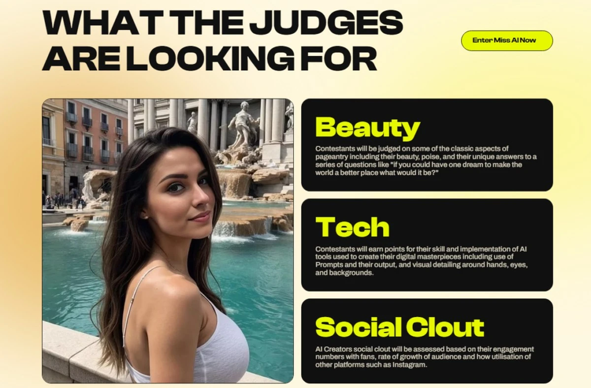 Kryteria wyboru Miss AI