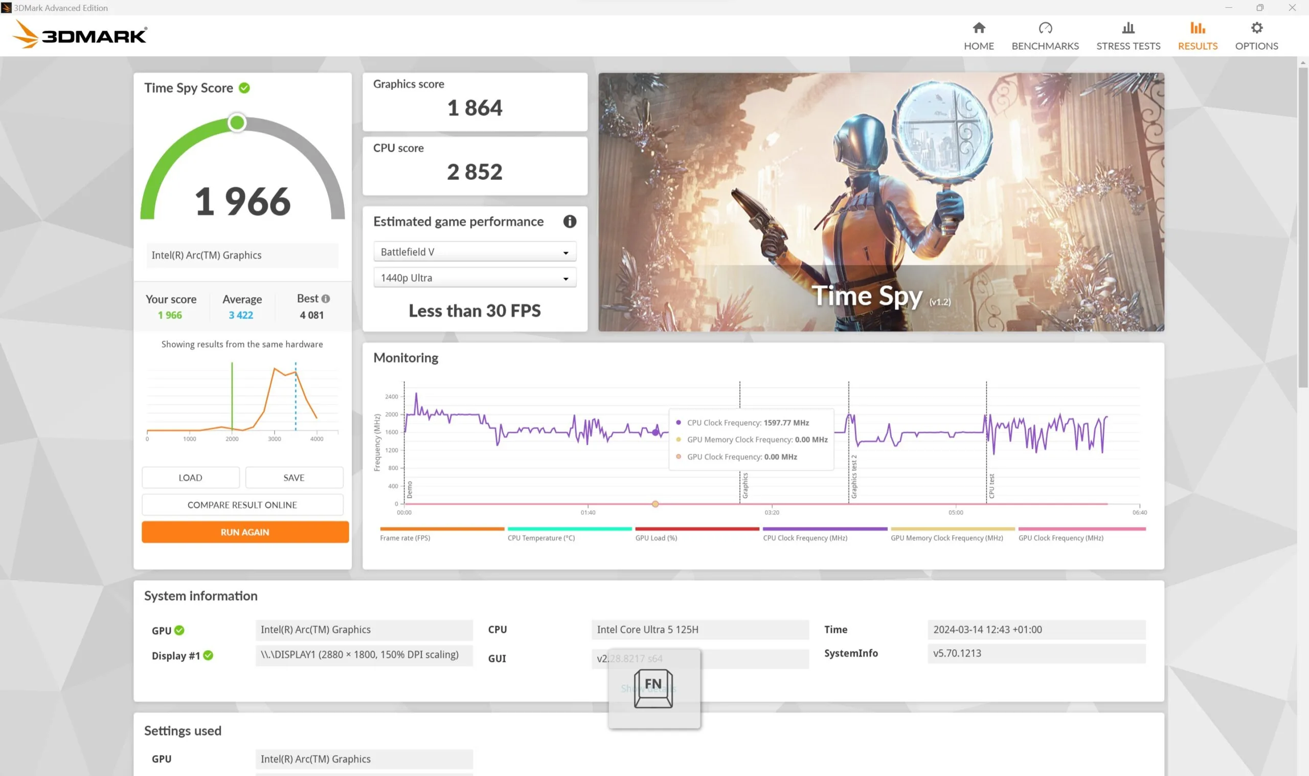msi presige 13 ai evo benchmark