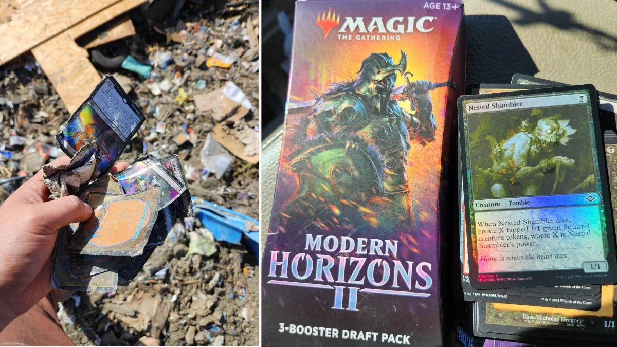 Karty Magic The Gathering za nawet milion złotych na wysypisku śmieci