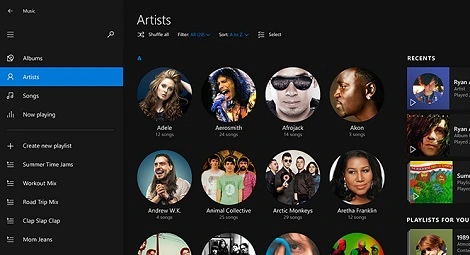 Muzyczna aplikacja Microsoftu jest łudząco podobna do Spotify