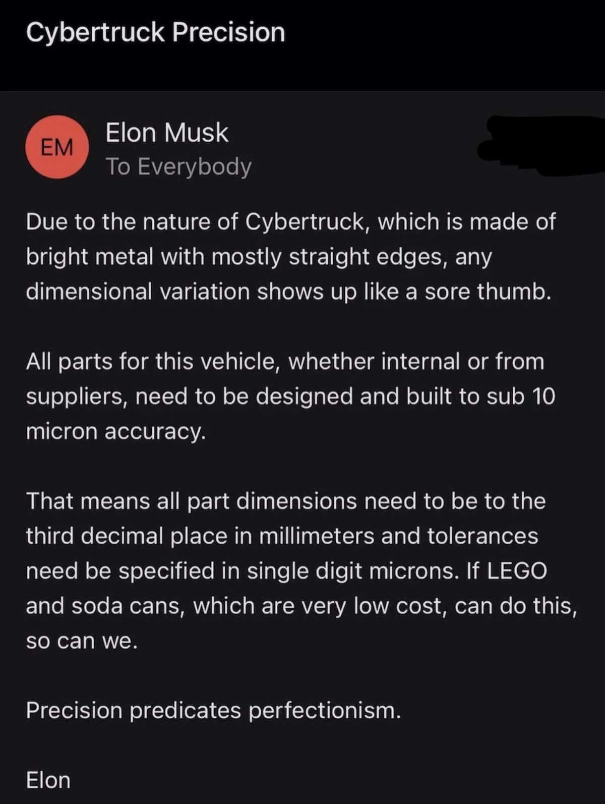 Elon Musk e-mail
