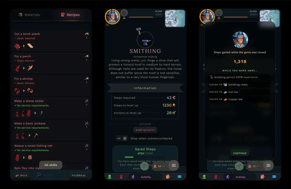 walkscape gra fitness mmorpg