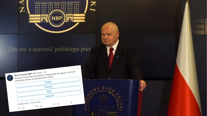 Biuro prasowe NBP szaleje na Twitterze. Internauci myśleli, że to fejk