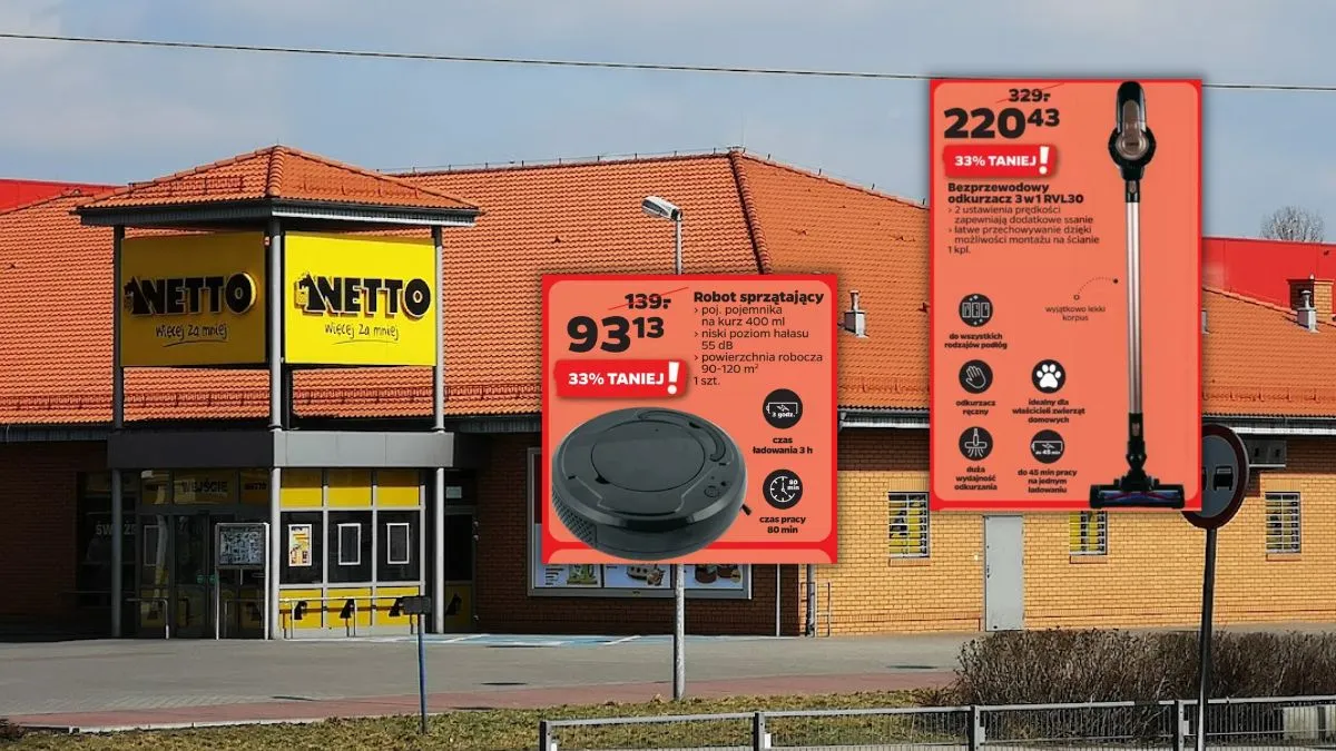 Wyprzedaż AGD w Netto. Tani odkurzacz bezprzewodowy i robot sprzątający za bezcen