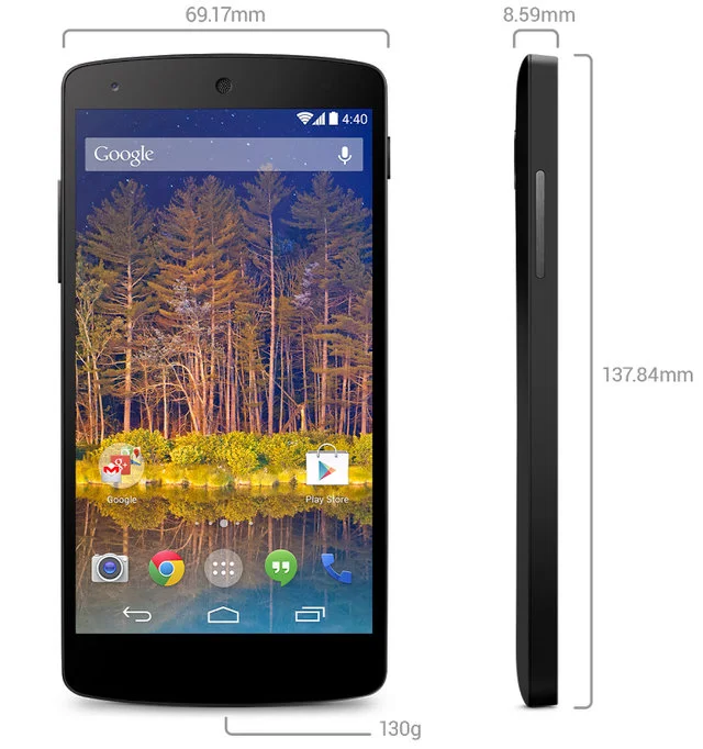 nexus5 wymiary