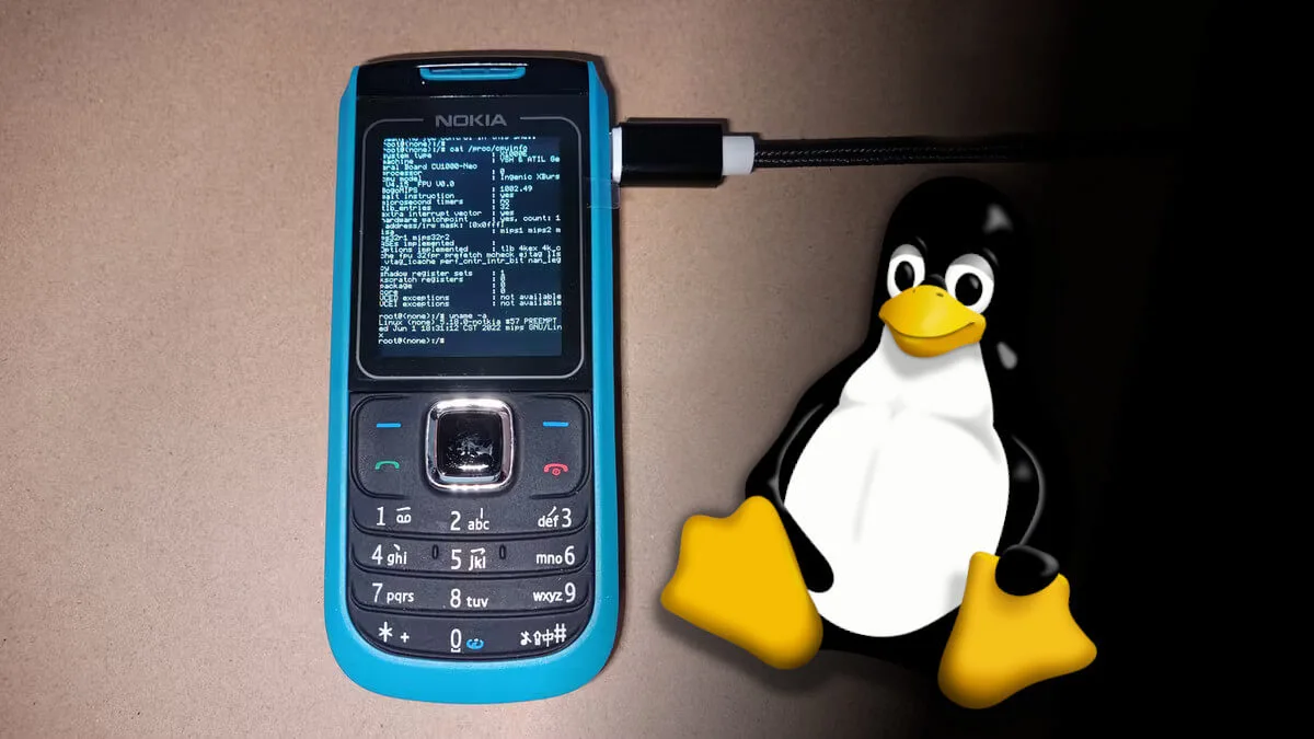 Przerobił klasyczną Nokię 1680 na miniaturowy komputer z Linuxem