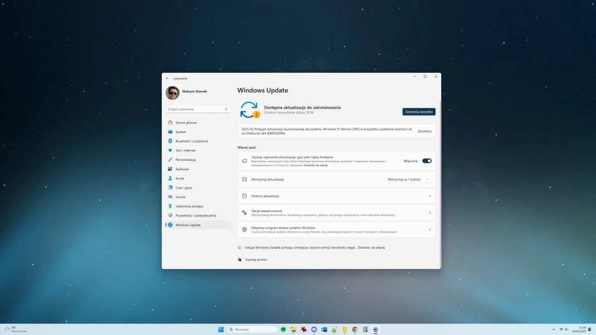 Nowa aktualizacja Windows 11 KB5052093 z 33 nowościami